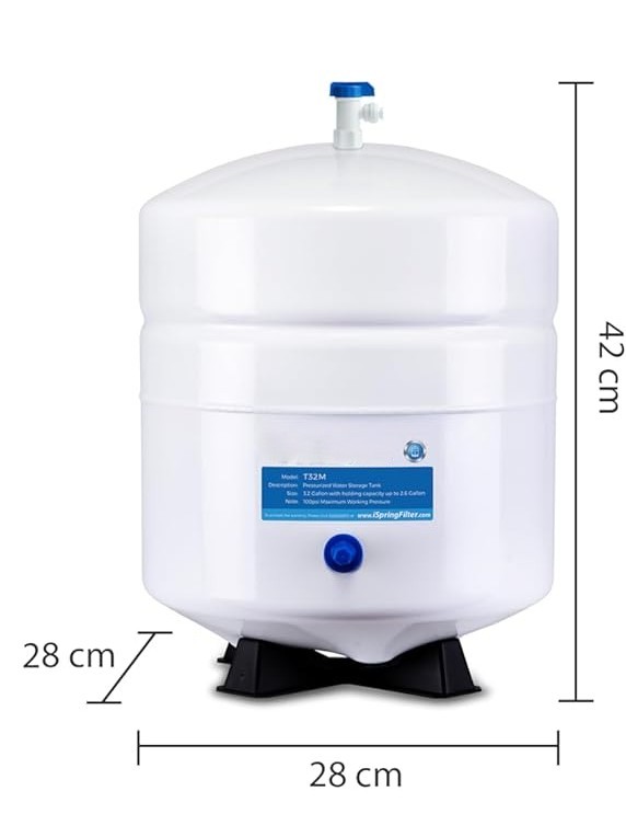 HYDRONEXA filter specifications — bottom view